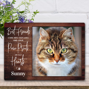 Plaque Photo Russe Personnalisé Pet Memorial Cat Photo