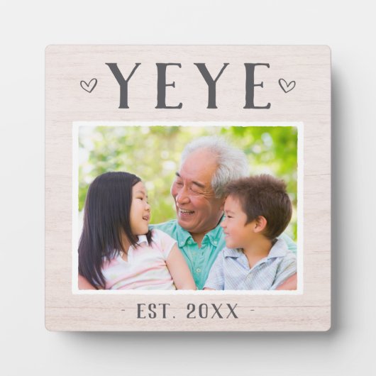 Plaque Photo Russe Personnalisé Yeye Grandpa Photo (Devant)