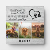 Plaque Photo Russe Wood Hardest Goodbye Pet Memorial (Devant)