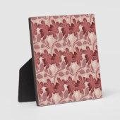Plaque Photo Rust Floral Seamless Pattern Large Flowers Minimal (Recto)