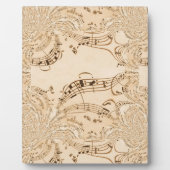 Plaque Photo Rustic Antique Musical Notes (Devant)
