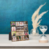 Plaque Photo Rustic Brown Wood 12 Photo Collage Famille (Insitu)