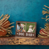 Plaque Photo Rustic Deux Photo Chien Papa (Côté)