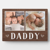 Plaque Photo Rustic Deux Photo Papa (Devant)