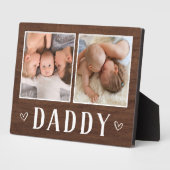 Plaque Photo Rustic Deux Photo Papa (Côté)