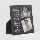 Plaque Photo Rustic Family Photo Sympathy Memoriaux Keepsaké (Recto)