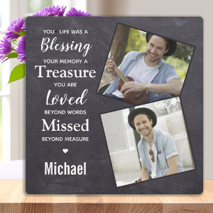 Plaque Photo Rustic Family Photo Sympathy Memoriaux Keepsaké