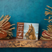 Plaque Photo Rustic Horse Memorial Personnalisé Animaux de comp (Côté)