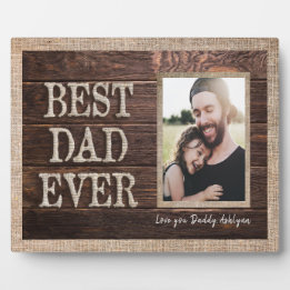 Plaque Photo Rustic Meilleur Papa Vous Aimez Jamais Papa Photo 