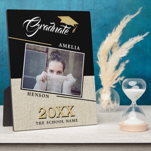 Plaque Photo Rustic Modern Graduate Photo Graduate Graduate (Côté)
