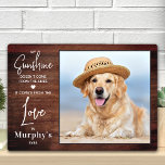 Plaque Photo Rustic My Sunshine Personnaliser Photo Amoureux de<br><div class="desc">Célébrez votre meilleur ami avec une plaque photo de chien personnalisée dans un design rustique en bois. Citation : "My Sunshine ne vient pas du ciel, il vient de l'Amour dans ... . Nom du chien ... Personnaliser des yeux avec les photos de votre animal favori, et le nom. DROIT...</div>