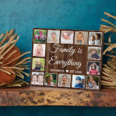 Plaque Photo Rustic Pallet Wood 14 Photo Collage Family Quote (Côté)