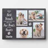 Plaque Photo Rustic Pet Dog Memorial Photo Collage Keepsaké (Devant)