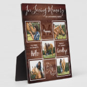 Plaque Photo Rustic Pet Horse Personalized Memorial Photo (Côté)