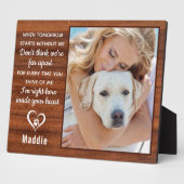 Plaque Photo Rustic Pet Loss Keepsaké Chien Photo Pet Memorial (Côté)