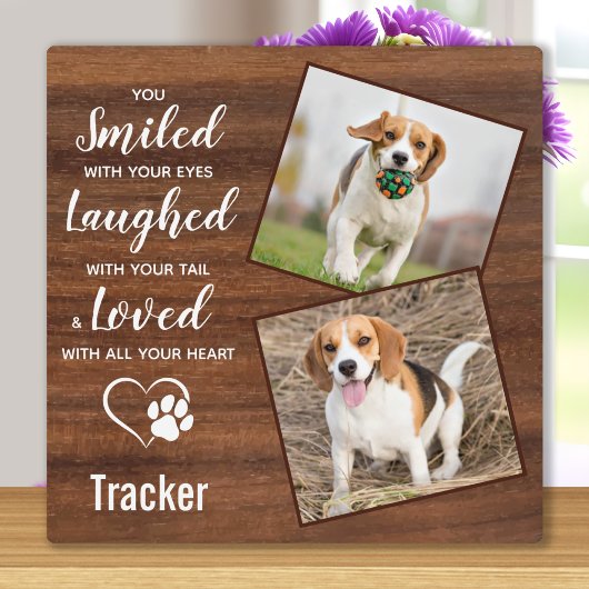Plaque Photo Rustic Pet Loss Keepsaké Pet Photo Memorial