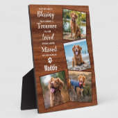 Plaque Photo Rustic Pet Loss Photo Collage Pet Memorial (Côté)