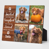 Plaque Photo Rustic Pet Memorial Keepsaké photo Collage (Côté)