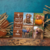 Plaque Photo Rustic Pet Memorial Keepsaké photo Collage (Côté)