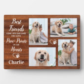 Plaque Photo Rustic Pet Memorial Keepsaké photo Collage (Devant)