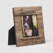 Plaque Photo Rustic Pet Memorial Photo (Recto)