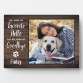Plaque Photo Rustic Pet Memorial Photo personnalisée (Devant)