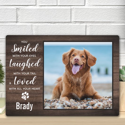 Plaque Photo Rustic Pet Perte Cadeau Personnalisé Pet Memorial