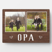 Plaque Photo Rustic Two Photo Opa Grandpa (Devant)