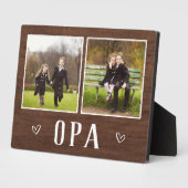 Plaque Photo Rustic Two Photo Opa Grandpa (Côté)