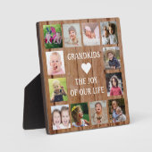 Plaque Photo Rustic Wood 12 Photo Collage Grandkid (Recto)