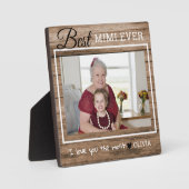 Plaque Photo Rustic Wood Best Mimi Ever Grandma Photo (Recto)