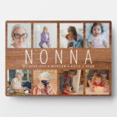 Plaque Photo Rustic Wood Custom 8 Photo Modern nonna Cadeau (Devant)