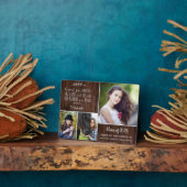 Plaque Photo Rustic Wood Graduation chrétienne Bible Verse (Côté)