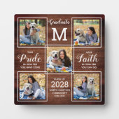 Plaque Photo Rustic Wood Graduation Keepsaké Photo Collage (Devant)