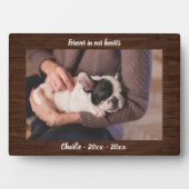 Plaque Photo Rustic Wood Photo Dog Memorial Keepsake (Devant)