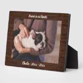 Plaque Photo Rustic Wood Photo Dog Memorial Keepsake (Côté)