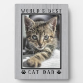 Plaque Photo Rustic World's meilleur chat papa Empreintes de pa (Devant)
