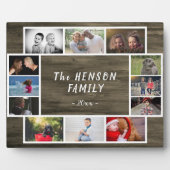 Plaque Photo Rustic Yearly Family Keepsaké photo Collage person (Devant)