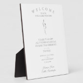 Plaque Photo Rustique Botanique Simple Mariage Unplugged Cérémo (Côté)