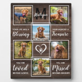 Plaque Photo Rustique En Mémoire Amoureuse Pet Photo Collage (Devant)