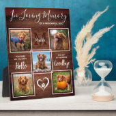 Plaque Photo Rustique En Mémoire D'Amour 5 Photo Pet Memorial (Côté)