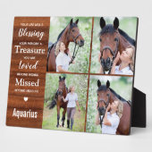 Plaque Photo Rustique équestre Keepsaké Horse Memorial (Côté)