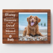 Plaque Photo Rustique Personnalisé Empreinte de patte Pet Memor (Devant)