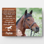Plaque Photo Rustique Pet Memorial Horse (Devant)