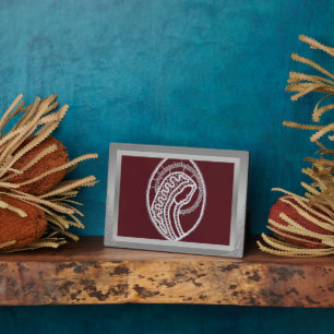 Plaque Photo S. Mary Elegant bordure argent cadre photo personn