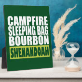 Plaque Photo Sac couché de feu de camp Bourbon Shenandoah (Côté)