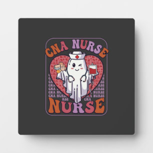 Plaque Photo Sac infirmière Cna Halloween fantôme stéthoscope s