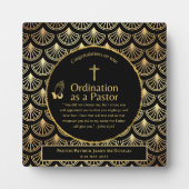 Plaque Photo Sacré Nouveau Ordonné Pasteur Bible Verse Personna (Devant)