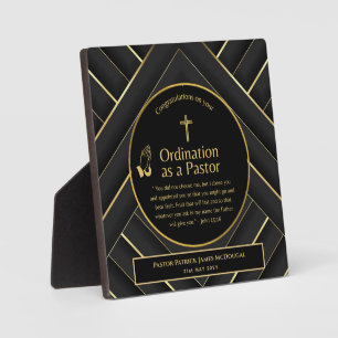 Plaque Photo Sacré Nouveau Ordonné Pasteur Bible Verse Personna