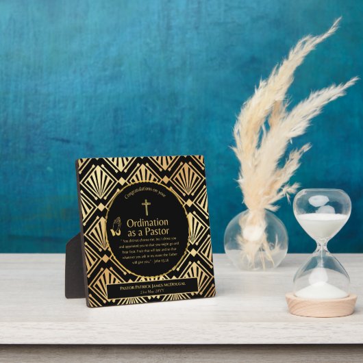 Plaque Photo Sacré Nouveau Ordonné Pasteur Bible Verse Personna (Insitu)